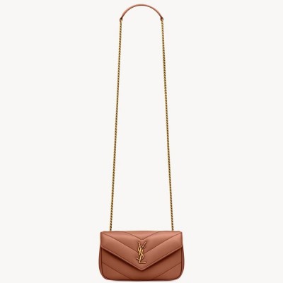 Saint Laurent LouLou Mini Bag in Hortensia Matelasse Lambskin