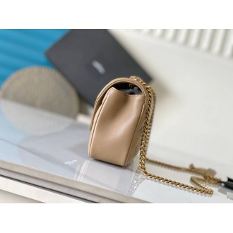 Saint Laurent LouLou Small Bag in Beige Matelasse Lambskin