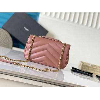 Saint Laurent LouLou Small Bag in Hortensia Matelasse Lambskin