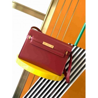 Saint Laurent Manhattan Medium Shoulder Bag in Red Calfskin