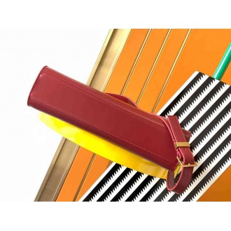 Saint Laurent Manhattan Medium Shoulder Bag in Red Calfskin