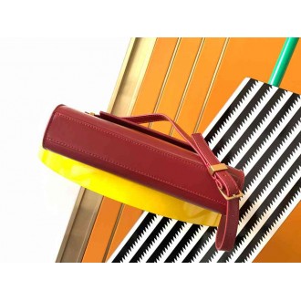 Saint Laurent Manhattan Small Shoulder Bag in Red Calfskin