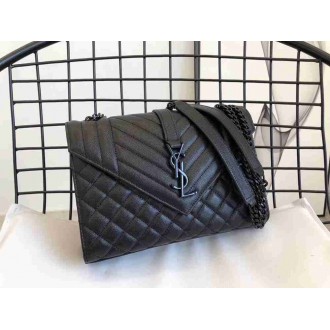 Saint Laurent Medium Envelope All Black Bag