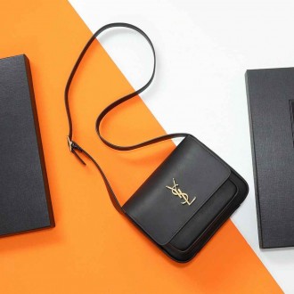 Saint Laurent Niki Besace Bag in Black Calfskin