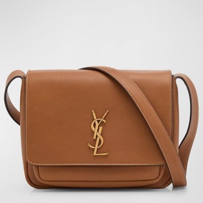 Saint Laurent Niki Besace Bag in Brown Natural Calfskin