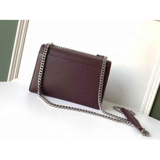 Saint Laurent Sunset Medium Bag In Bordeaux Grained Leather