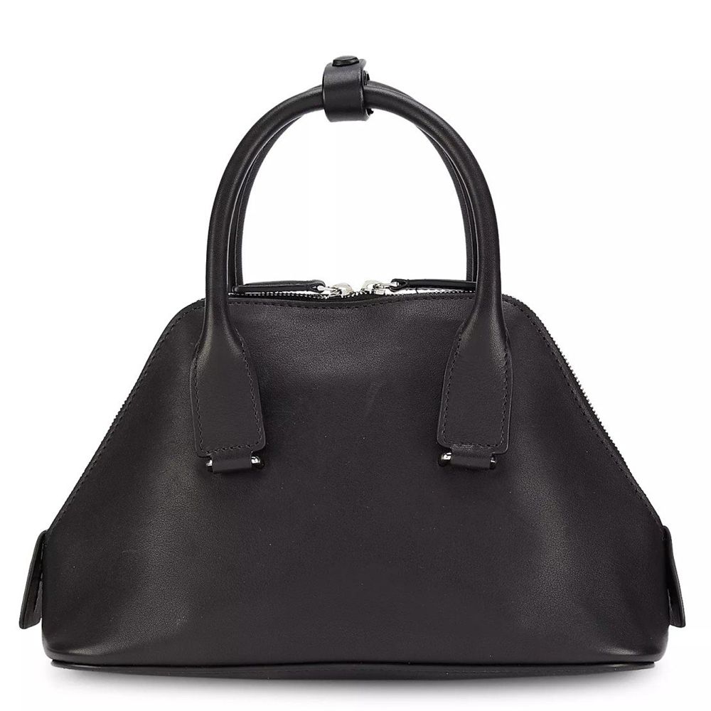 The Row Devon Mini Bag in Black Calfskin