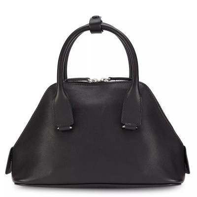 The Row Devon Mini Bag in Black Calfskin