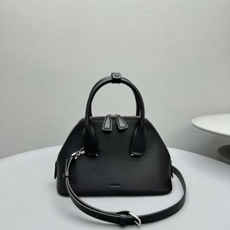 The Row Devon Mini Bag in Black Calfskin