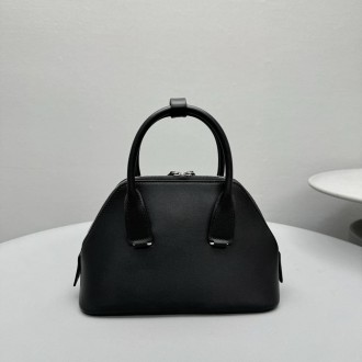 The Row Devon Mini Bag in Black Calfskin