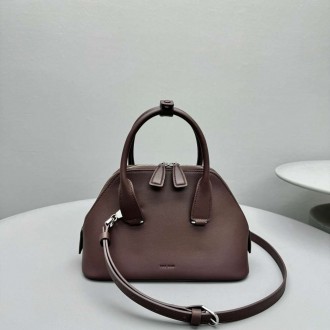 The Row Devon Mini Bag in Burgundy Calfskin