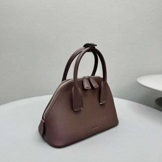 The Row Devon Mini Bag in Burgundy Calfskin