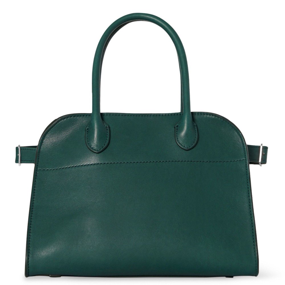 The Row Margaux 10 Top Handle Bag in Green eather