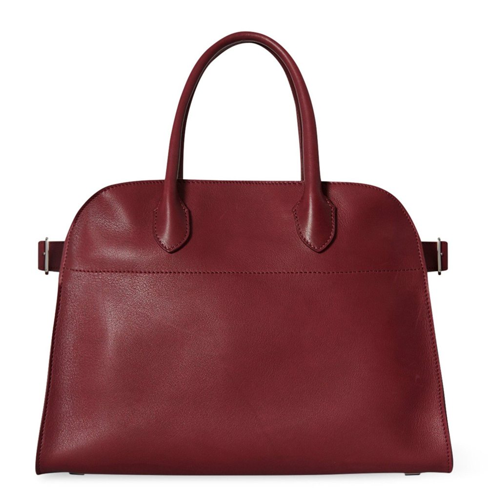 The Row Margaux 12 Top Handle Bag in Brick Leather