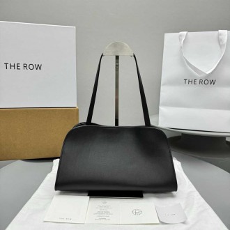 The Row Peggy Clutch in Black Calfskin