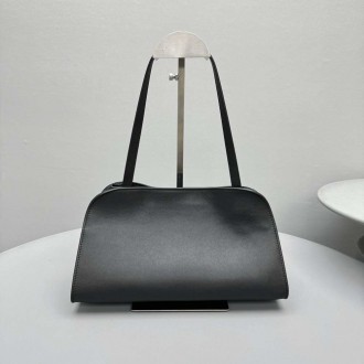 The Row Peggy Clutch in Black Calfskin