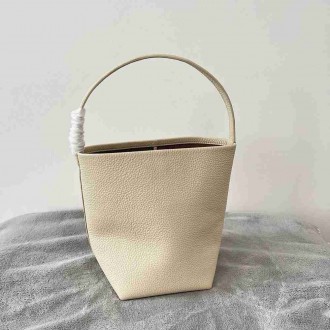 The Row Small N/S Park Tote in Ivory Grained Leather