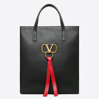 Valentino Garavani Black Large N S Vring Shopper Bag