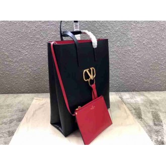 Valentino Garavani Black Large N S Vring Shopper Bag