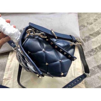 Valentino Garavani Blue VLTN Quilted Candystud Bag