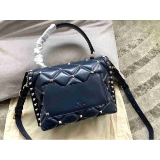 Valentino Garavani Blue VLTN Quilted Candystud Bag