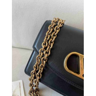 Valentino Garavani Vain Shoulder Bag in Black Calfskin