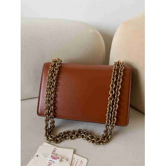 Valentino Garavani Vain Shoulder Bag in Caramel Calfskin