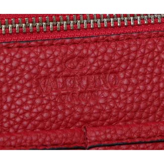 Valentino Medium Rockstud Tote In Red Grain Calfskin