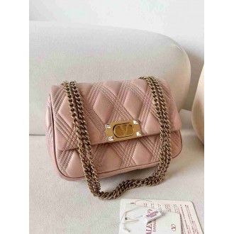 Valentino Quiltie 67 Meidum Shoulder Bag in Powder Leather