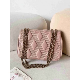 Valentino Quiltie 67 Meidum Shoulder Bag in Powder Leather