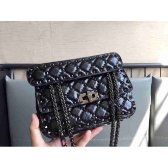 Valentino Rockstud Spike Small All Black Bag