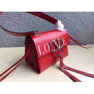 Valentino Small Love Vring Shoulder Red Bag