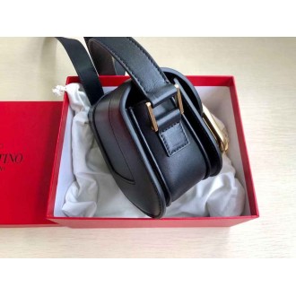 Valentino Small Supervee Crossbody Bag In Black Leather
