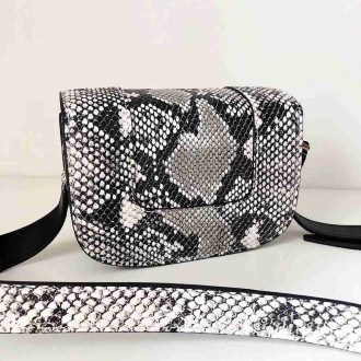 Valentino Small Supervee Crossbody Bag In Embossed Python Leather