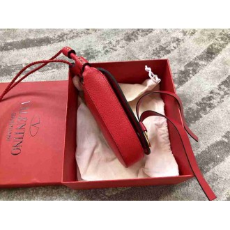 Valentino Small Vring Crossbody Bag In Red Goatskin
