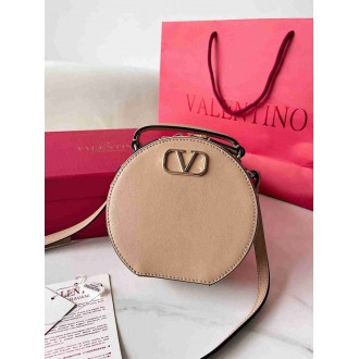 Valentino VLogo Signature Mini Bag in Beige Calfskin