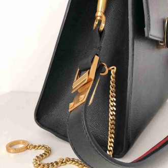 Valentino Vsling Handbag In Black Grainy Calfskin